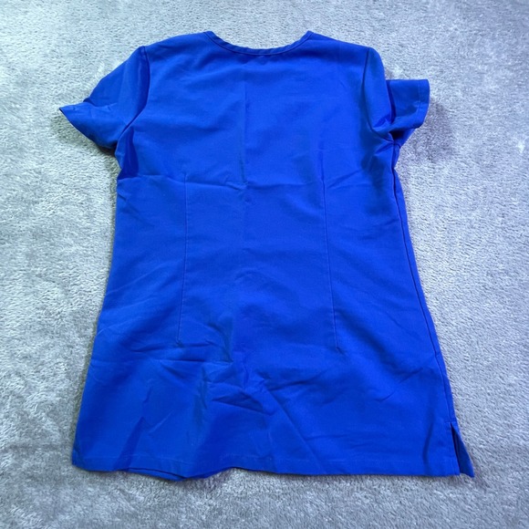 FIGS Royal Blue V Neck Scrub Top Short Sleeve Technical Collection YY - Picture 6 of 11
